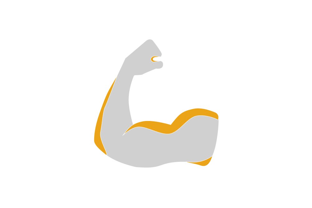 illustration of a strong arm showing strength
