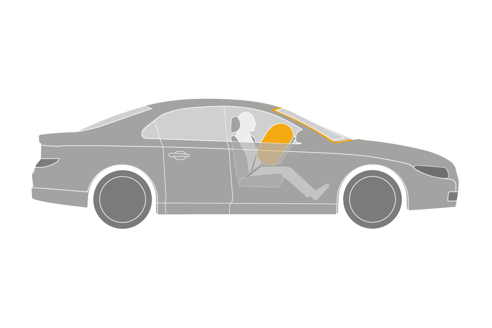 illustration showing airbag backboard