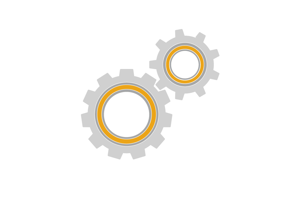 illustration of wheels turning showing a process